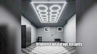 Απόλυτο σύστημα φωτισμού γκαράζ Hexagon LED