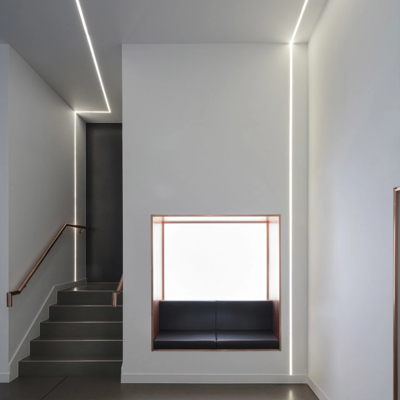 Καλή τιμή Εξώθηση 2m 2.5m 3m σχεδιάγραμμα πατωμάτων 6063 οδηγήσεων T5 W27.5mm σε απευθείας σύνδεση
