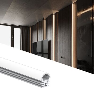 Προφίλ LED 6063 T5 από κράμα αλουμινίου με κάλυψη PMMA και οξείδωση από ψαμμίτιση για φωτισμό λωρίδας LED