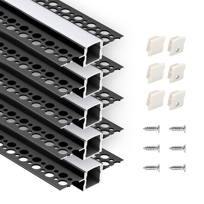 Καλή τιμή 6063 T5 Aluminium Alloy LED Strip Προφίλ αλουμινίου με οξείδωση από ψαμμίτιση για ενσωματωμένο οριζόντιο φωτισμό σε απευθείας σύνδεση