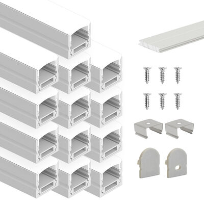 Καλή τιμή 17.0*19.9mm LED Αλουμινίου Προφίλ 6063 T5 Σύνθετο με οξείδωση από αμμοκροτήματα για το LED Strip Channel που τοποθετείται στην επιφάνεια σε απευθείας σύνδεση
