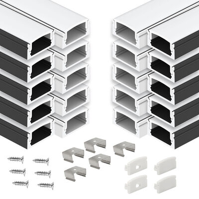 Καλή τιμή 6063 T5 Aluminium Alloy LED Strip Προφίλ από αλουμίνιο με οξείδωση με αμμοβόληση για PCB πλάτος έως 12 mm σε απευθείας σύνδεση