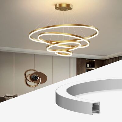 Καλή τιμή 6063 T5 Αλουμινίου Σύνθετο LED Διάδρομο με 50000 ώρες διάρκεια ζωής για PCB πλάτος έως 12 mm σε απευθείας σύνδεση