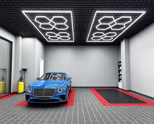 Καλή τιμή 512W Φωτιστικό LED Εξάγωνο Μοντουλαρ Σύστημα Φωτισμού Οροφής για Γκαράζ Γυμναστήριο Εργαστήριο Γραφείο Συνδεόμενα Φωτιστικά Πάνελ LED Κυψέλης σε απευθείας σύνδεση