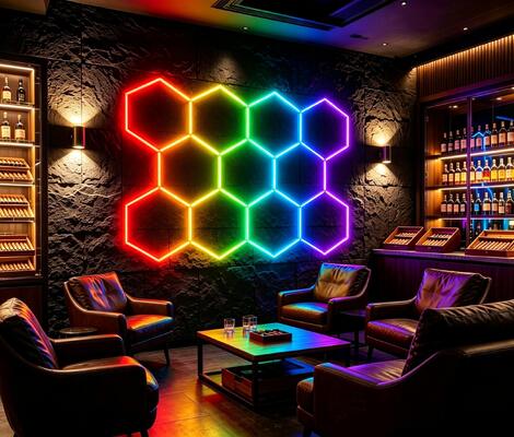 Καλή τιμή RGB LED Εξαγωνικά Φωτιστικά Πάνελ Κυψέλης Κατάλληλα για Γκαράζ, Γυμναστήριο, Εργαστήριο και Γραφείο - Κομψές Λύσεις Φωτισμού Διαδικτυακά