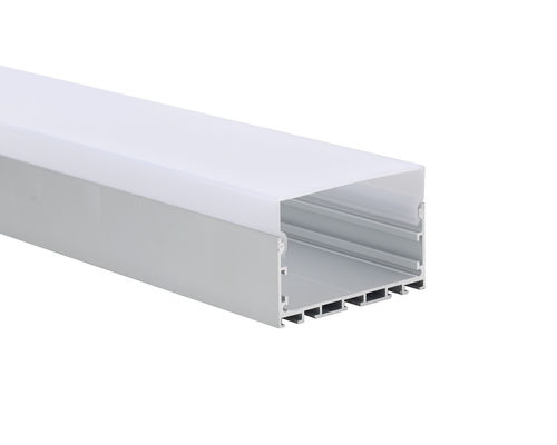 Γραμμική ελαφριά εξώθηση 75x50mm με το σχεδιάγραμμα αλουμινίου λουρίδων των οδηγήσεων κάλυψης PC