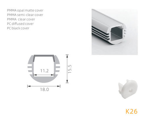 Καλή τιμή 100lm/W 2m οδηγημένο σχεδιάγραμμα 6063 αργιλίου κράμα για το φως σωλήνων σε απευθείας σύνδεση