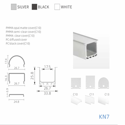 Cuatom αδιάβροχο heatsink σχεδιαγράμματος 1m 2m 3m τοποθετημένο των οδηγήσεων αργιλίου
