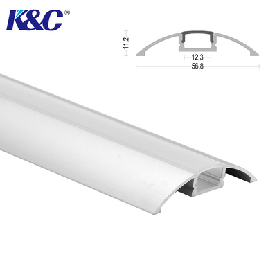 Παγωμένο σχεδιάγραμμα IP20 56.8*11.2mm αλουμινίου λουρίδων των οδηγήσεων PMMA που ανυψώνει γύρω από